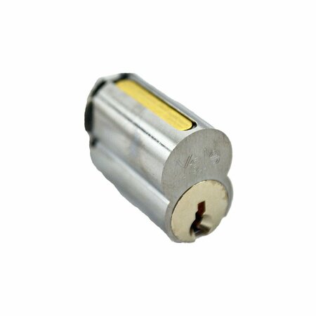 YALE COMMERCIAL Large Format IC 6 Pin Cylinder with GC Keyway US26D 626 Satin Chrome Finish 1210GC626